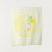 Tenture Une drôle d'oie Gingham 1er anniversaire (Devant)