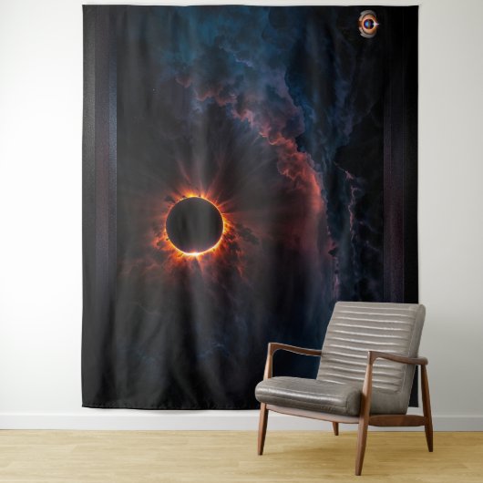 Tenture Une éclipse solaire époustouflante Art AI par Xzen (En situation)