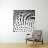 TENTURE UNE FAÇADE COURVÉE COUVERTE DE LATICEWORK BLANC (En situation (horizontale))