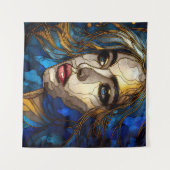 Tenture Une Femme Abstraite Face 2- Verre (Devant (Horizontal))
