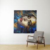 Tenture Une Femme Abstraite Face 2- Verre (En situation (horizontale))