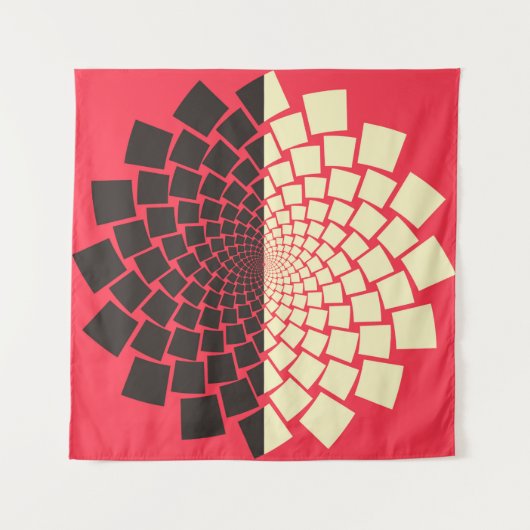 Tenture Une fleur stylisée émergeant de l'eau, ou d'une mo (Devant (Horizontal))