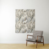 Tenture Une forêt d'hiver paisible avec des loups blancs (En situation)