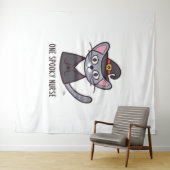 Tenture Une infirmière Éffrayante Chat - Fêtes Félines pou (En situation (horizontale))