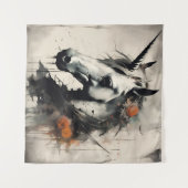 Tenture Une licorne d'Halloween (Devant (Horizontal))