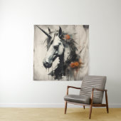 Tenture Une licorne d'Halloween (En situation)