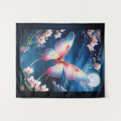 Tenture Une Motte Chinoise Volant Au Milieu Des Fleurs De (Devant (Horizontal))