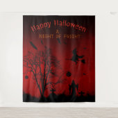Tenture Une nuit d'Halloween Éffrayante et effrayante (Devant)