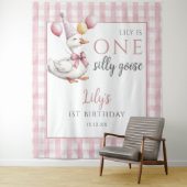 Tenture Une oie sotte rose Anniversaire photo fond (En situation)