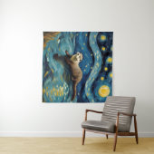 Tenture Une Otter dans la mer de nuit étoilée (En situation (horizontale))