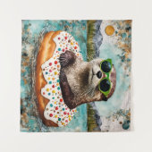 Tenture Une Otter en vacances dans une beigne flottante (Devant (Horizontal))