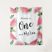 Tenture Une pastèque aquarelle One in a Melon pour un 1er (Devant)