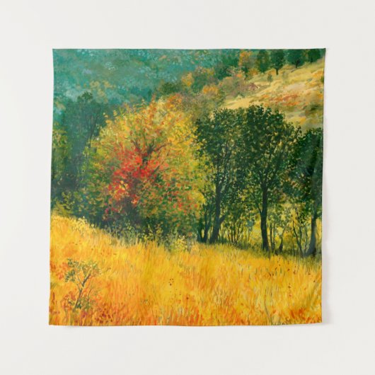 Tenture Une peinture à l'huile sur toile d'un rur d'automn (Devant)