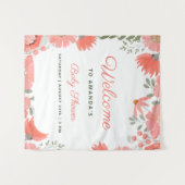 Tenture Une petite fille Fleur Sauvageonne Baby Shower Pêc (Devant (Horizontal))