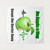Tenture Une pomme par jour garde le docteur loin (Devant (Horizontal))