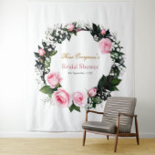 Tenture Une romance floue : Fête des mariées rose (En situation)