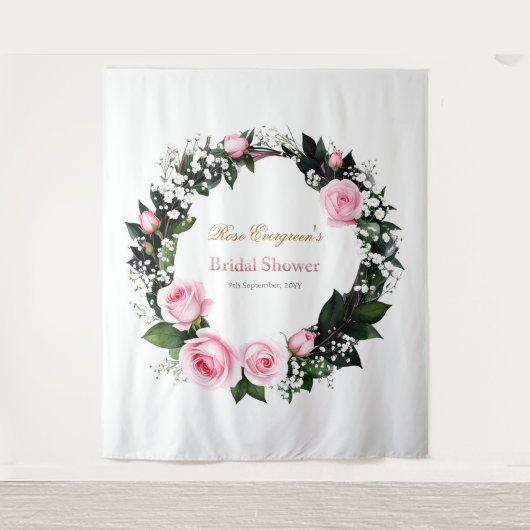 Tenture Une romance floue : Fête des mariées rose (Devant)