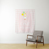 Tenture Une Silly Goose Gingham 1er Anniversaire (En situation)