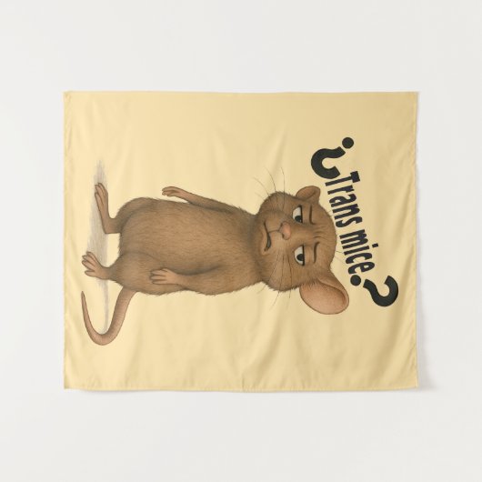 Tenture Une souris confondue par une déclaration muette (Devant (Horizontal))