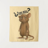 Tenture Une souris confondue par une déclaration muette (Devant)