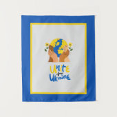 Tenture Une unité mondiale pour l'Ukraine (Devant)