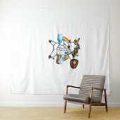 Tenture Unicorn Baseball Unicorn Playing Baseball Unicorn  (En situation (horizontale))