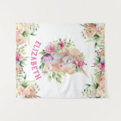 Tenture Unicorn Floral (Devant (Horizontal))