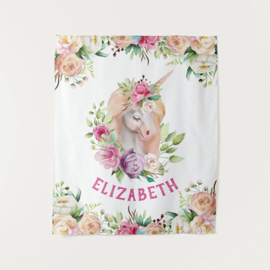 Tenture Unicorn Floral (Devant)