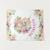 Tenture Unicorn Floral (Devant (Horizontal))