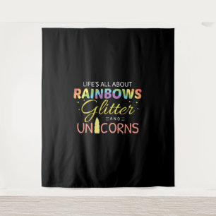 Tenture Unicorn Lover Idée cadeau Rainbows Parties scintil