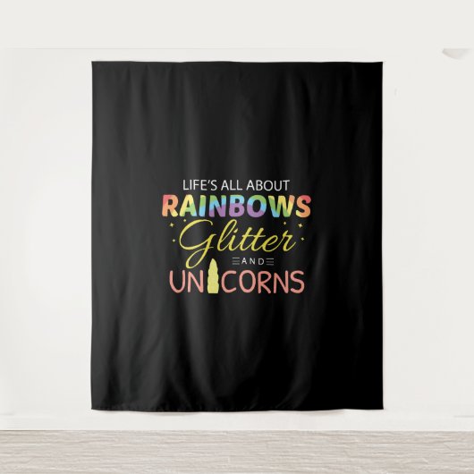 Tenture Unicorn Lover Idée cadeau Rainbows Parties scintil (Devant)