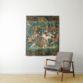 Tenture UNICORN SE DÉFEND, Autres animaux verts (En situation)