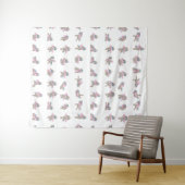 Tenture Unicorn Yoga Poses Design Motif (En situation (horizontale))