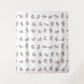Tenture Unicorn Yoga Poses Design Motif (Devant)