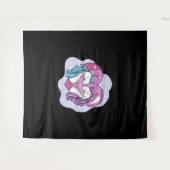 Tenture Unicorne amour (Devant (Horizontal))