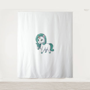Tenture Unicorne Avec Pétrole Mane Cute Drôle Conception U