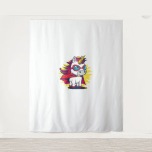 Tenture Unicorne cool avec Superhero Cape Costume Long Sle