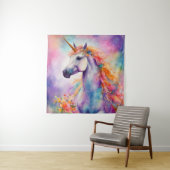 Tenture Unicorne couleur Pastel (En situation)