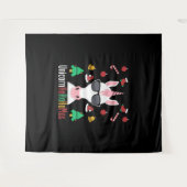 Tenture Unicorne de Noël (Devant (Horizontal))