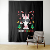 Tenture Unicorne de Noël (En situation)