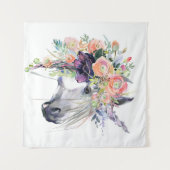 Tenture Unicorne en fleurs (Devant (Horizontal))