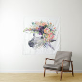 Tenture Unicorne en fleurs (En situation (horizontale))