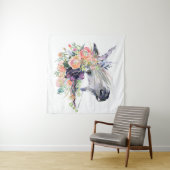 Tenture Unicorne en fleurs (En situation)