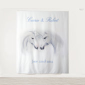 Tenture Unicornes blanches Aimer Couple (Devant)