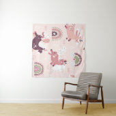 Tenture Unicorns Rainbows : Pastel Magic Arrière - plan. (En situation (horizontale))