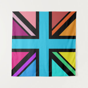 Tenture Union Jack/Drapeau Multicolore+Noir