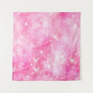 Tenture Univers de galaxie rose