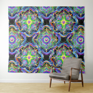 Tenture Univers Mandala Couleurs Psychédéliques