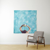 Tenture Unknown person playing beach volleyball (En situation)