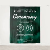 Tenture Unplugged Ceremony Emerald Green Backdrop (Devant)